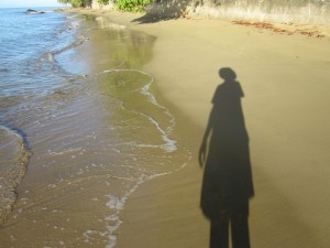 shadow on beach